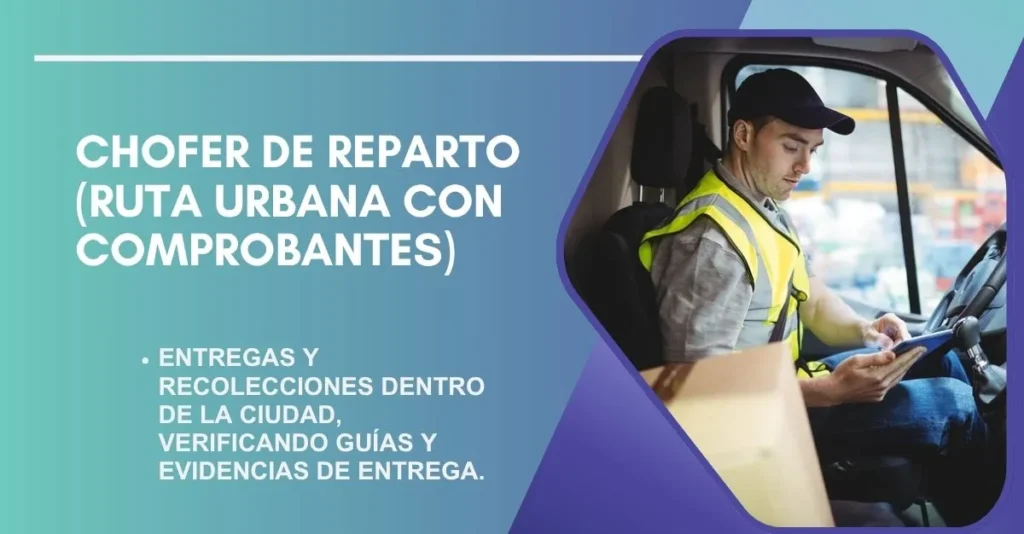 Chofer repartidor realizando la entrega de un paquete